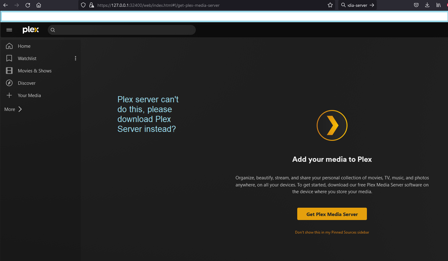 How to Use 127.0.0.1:32400 for Plex Media Server?