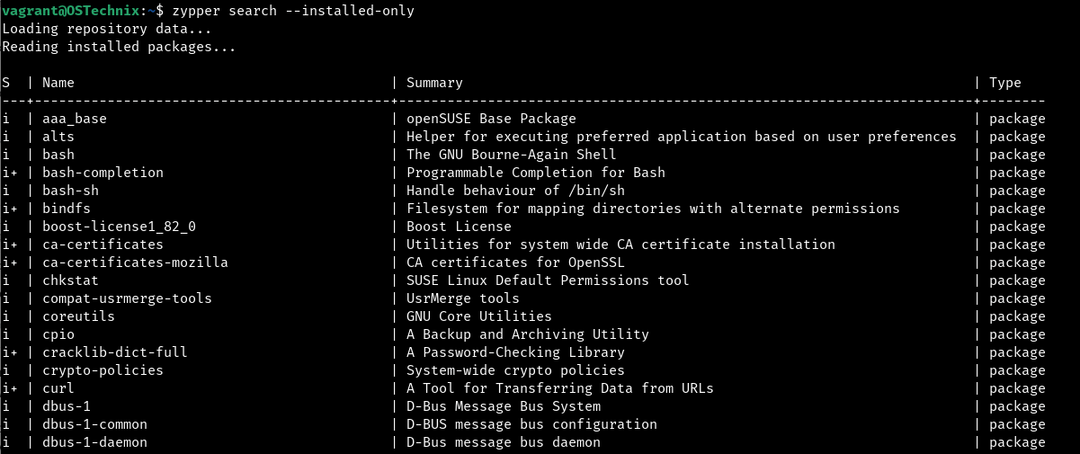 Zypper list installed packages: What you need know.