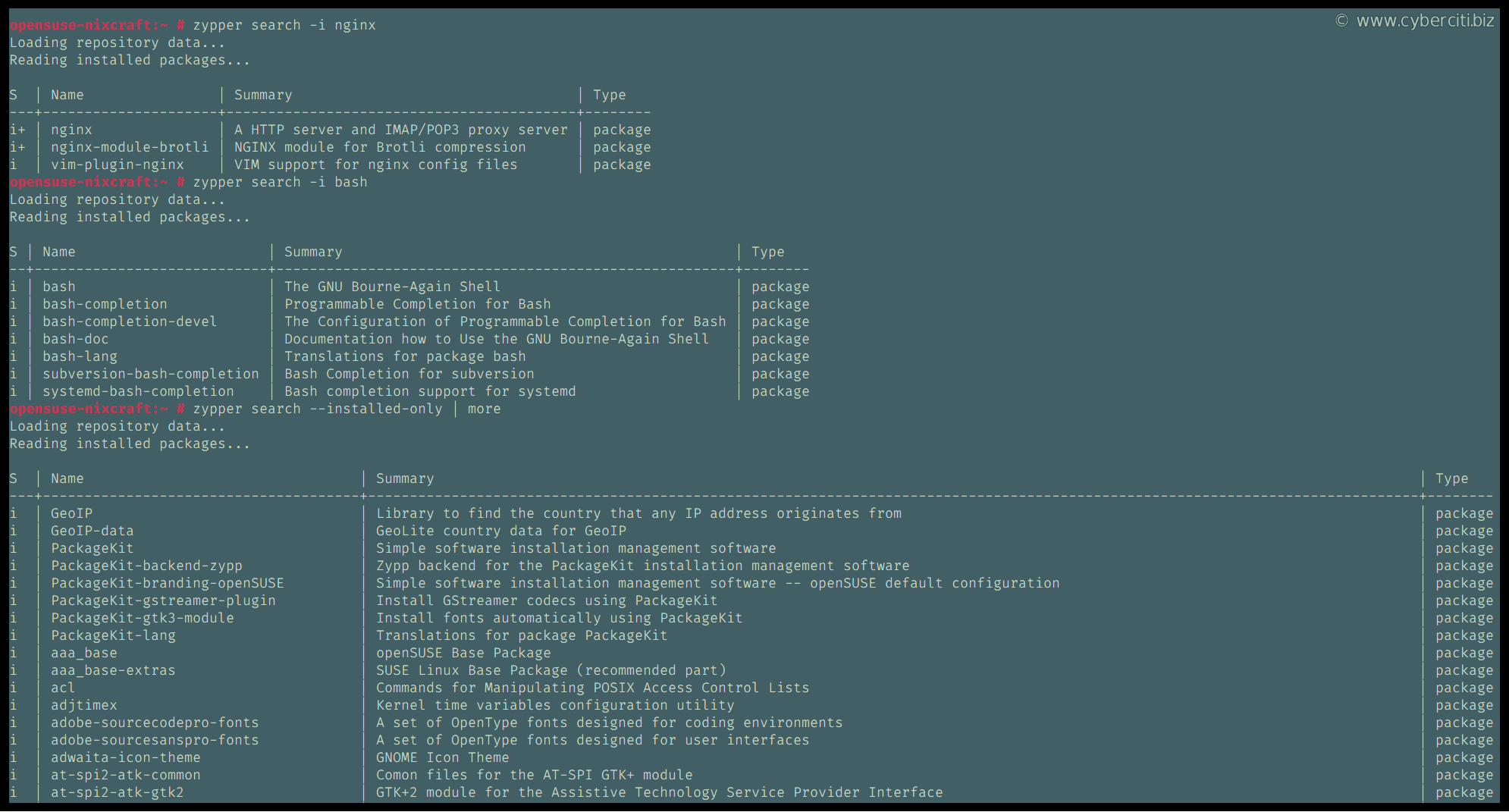 Zypper list installed packages: What you need know.