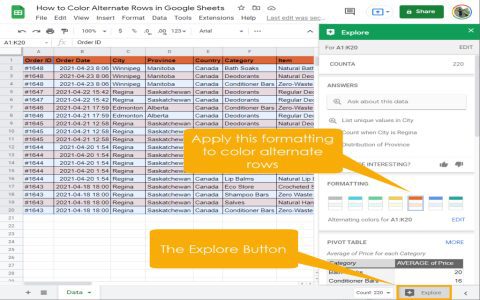 Google Sheets alternating row color? Check out this tip!